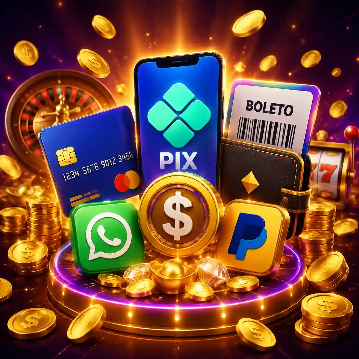 Métodos de pagamento disponíveis no 59b incluindo PIX